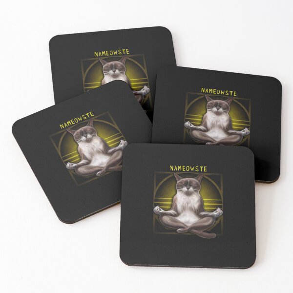 Item preview, Nameowste meditating Yoga cat. designed and sold by AllLeftSides42.