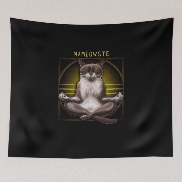 Item preview, Nameowste meditating Yoga cat. designed and sold by AllLeftSides42.