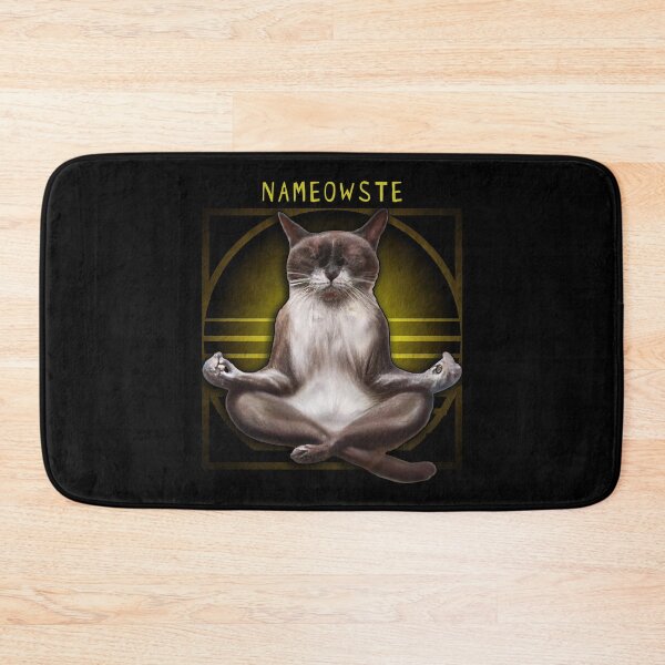 Item preview, Nameowste meditating Yoga cat. designed and sold by AllLeftSides42.
