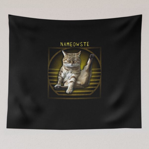 Item preview,  Nameowste meditating Yoga cat. designed and sold by AllLeftSides42.