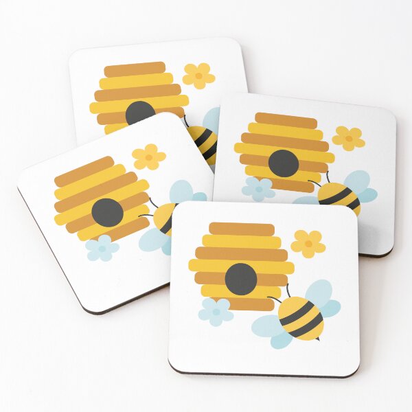 Item preview, Cute Bees and Beehives Pattern designed and sold by Creative Wolf Design.
