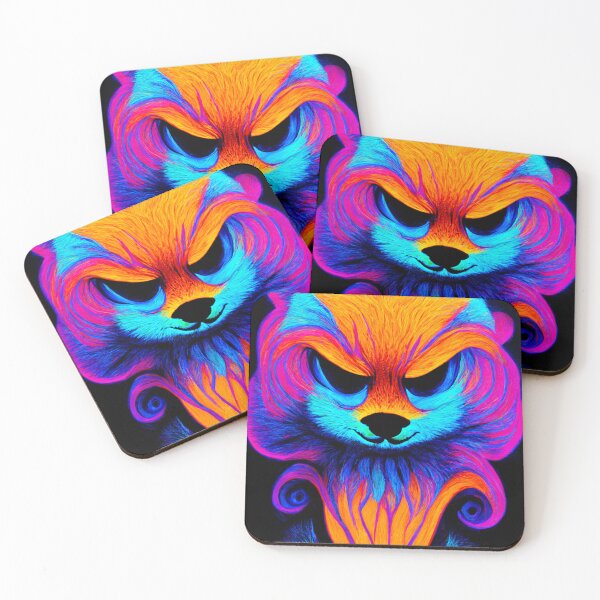 Item preview, Smirking Fox - Psychedelic designed and sold by ResistNormality.