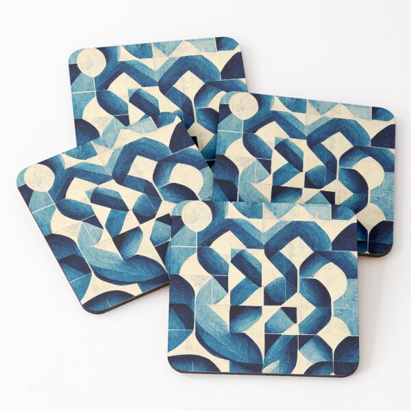 Item preview, Geometric Circles in Blue designed and sold by chika-gallery.