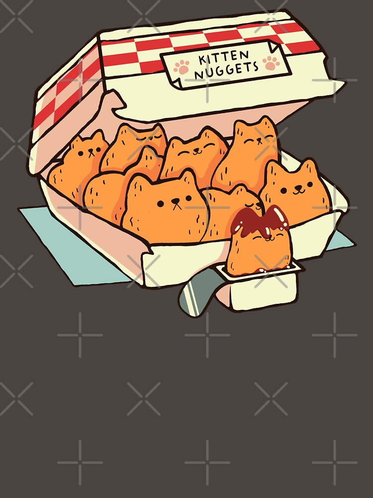 Thumbnail 7 of 7, Classic T-Shirt, Kitten Nuggets Fast Food Cat by Tobe Fonseca designed and sold by tobiasfonseca.