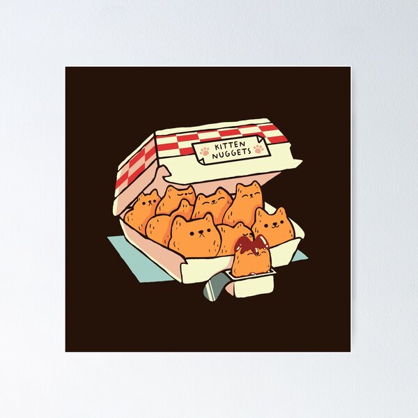 Item preview, Kitten Nuggets Fast Food Cat by Tobe Fonseca designed and sold by Tobe Fonseca®.