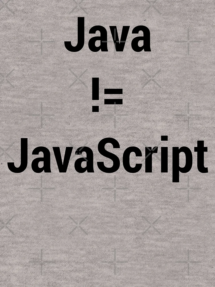Thumbnail 7 of 7, Essential T-Shirt, Java not equals JavaScript Bugged Programmer Design - Black Text designed and sold by geeksta.
