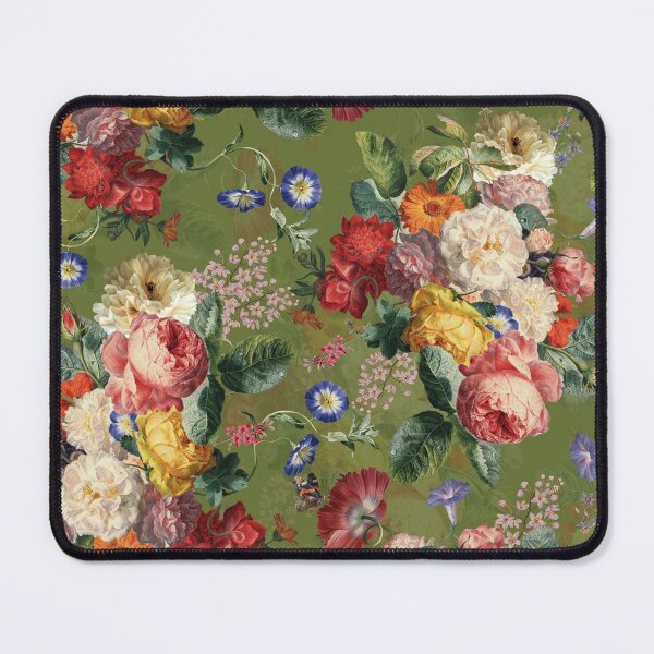 Item preview, Dutch Baroque Flower Botanical Garden Pattern green Nightgarden designed and sold by UtArt.