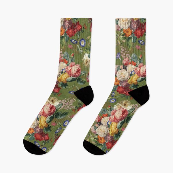 Item preview, Dutch Baroque Flower Botanical Garden Pattern green Nightgarden designed and sold by UtArt.