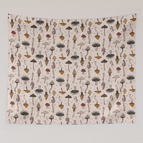 Item preview, Linen Mushrooms  designed and sold by SugarPineDesign.