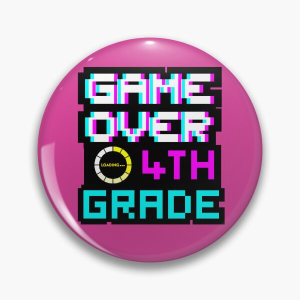 Item preview, Back to School - Game Over - 4th Grade - Fourth Grade designed and sold by DesignByLeo.