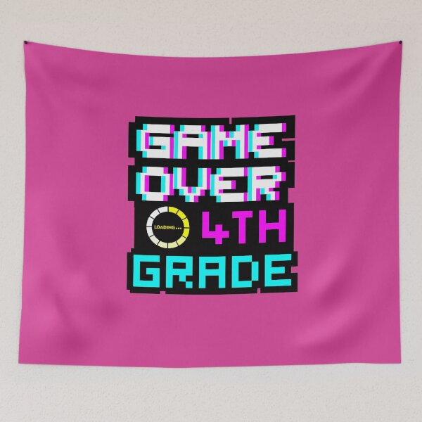 Item preview, Back to School - Game Over - 4th Grade - Fourth Grade designed and sold by DesignByLeo.