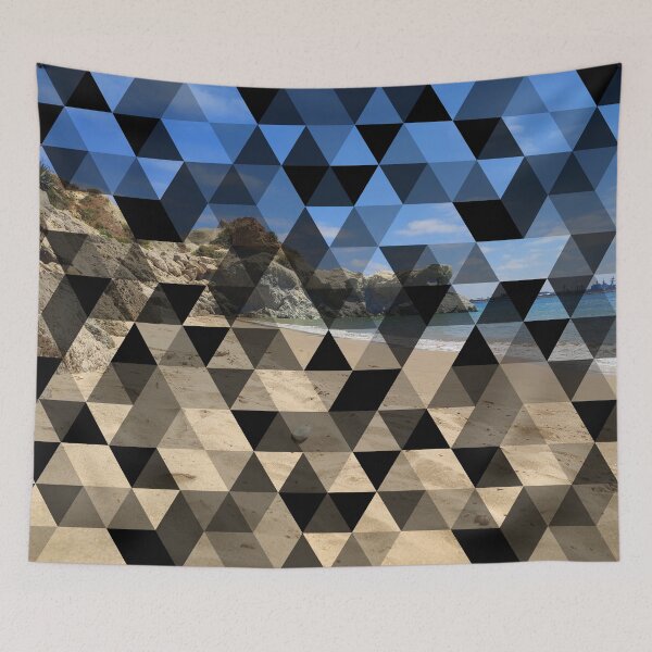 Item preview, Beach landscape with triangles designed and sold by JLunaDesign.