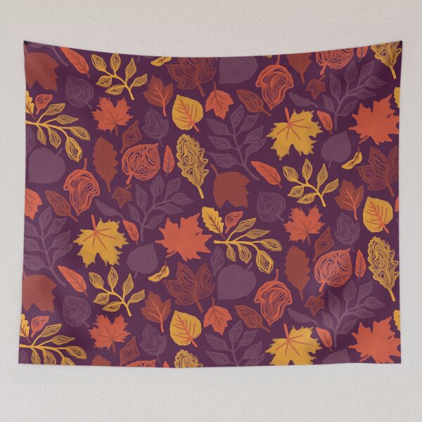Item preview, Eggplant Fall Leaves designed and sold by Carolina Diaz.