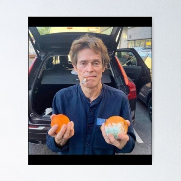 Artikel-Vorschau von Willem Dafoe zwei Orangen Bild, designt und verkauft von weefolkstudio.