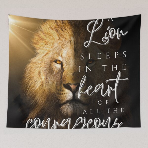 Item preview, Un león duerme en el corazón de todos los valientes designed and sold by AdoptKM.