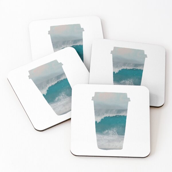 Item preview, Blue Ocean Waves Crashing on Shore Coffee designed and sold by kryative.