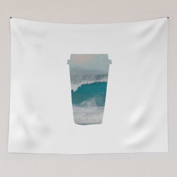 Item preview, Blue Ocean Waves Crashing on Shore Coffee designed and sold by kryative.