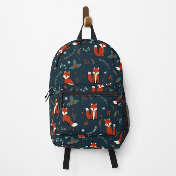 Item preview, Cute Vintage Christmas winter fox, holly berry, snowflake pattern designed and sold by PeacefulArtUkr.