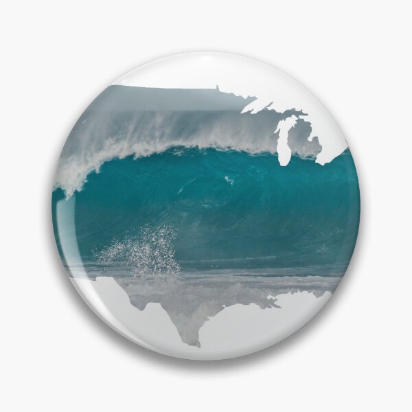 Item preview, Blue Ocean Waves Crashing on Shore USA designed and sold by kryative.