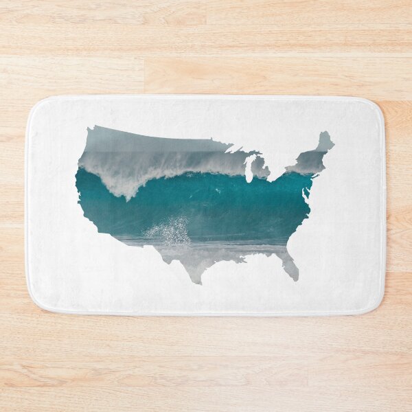 Item preview, Blue Ocean Waves Crashing on Shore USA designed and sold by kryative.