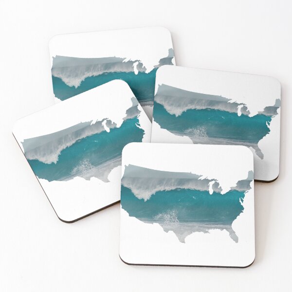 Item preview, Blue Ocean Waves Crashing on Shore USA designed and sold by kryative.