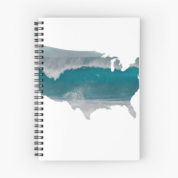 Item preview, Blue Ocean Waves Crashing on Shore USA designed and sold by kryative.