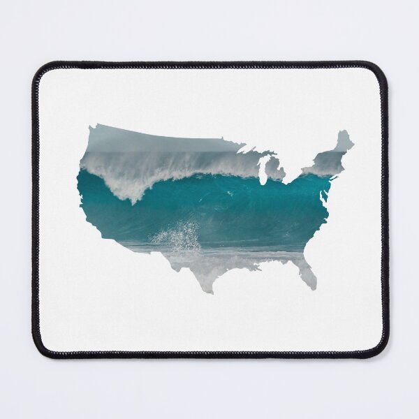 Item preview, Blue Ocean Waves Crashing on Shore USA designed and sold by kryative.