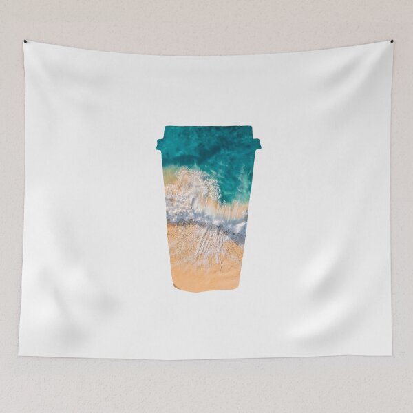 Item preview, Beach Ocean Top View Coffee designed and sold by kryative.