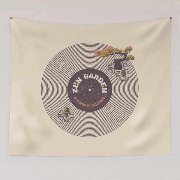 Item preview, Vinyl Japanese Zen Garden Musical Notes Sounds of Silence by Tobe Fonseca designed and sold by Tobe Fonseca®.