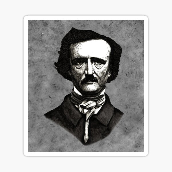 Edgar Allan Poe Artwork Sticker