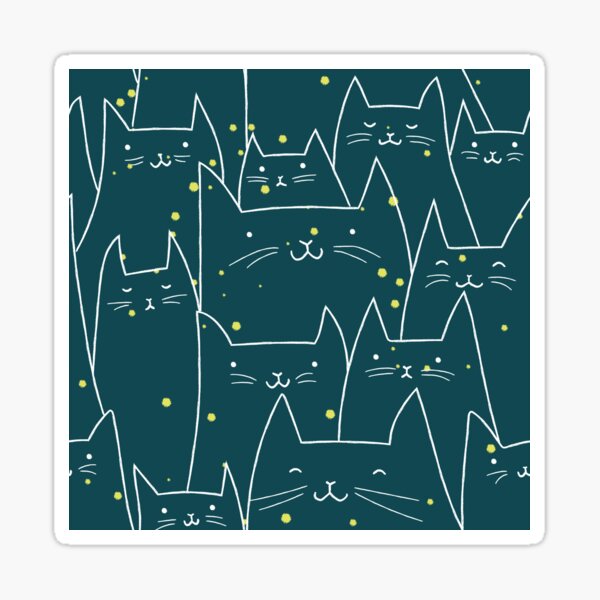 Wall of Cats 05 Sticker