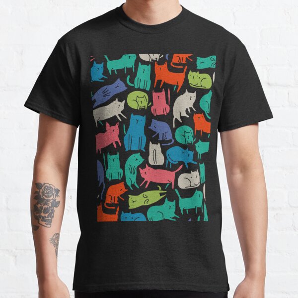 Cool Cats. Funny cute colorful pet design. Classic T-Shirt