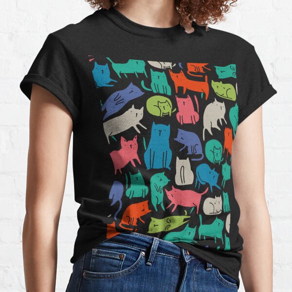 Cool Cats. Funny cute colorful pet design. Classic T-Shirt