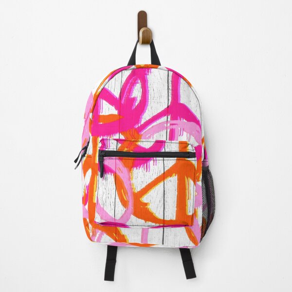 Item preview, pink and orange graffiti peace signs designed and sold by Julia Santos.