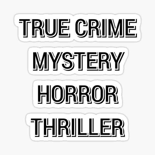 Thriller Book Design | Psychological Thriller | Murder Mystery Books  Sticker for Sale by MadeWhimsy