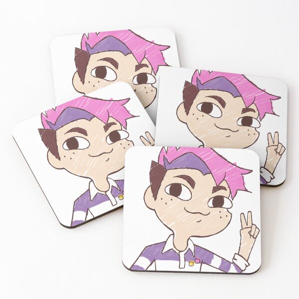 Item preview, Drops with Pink Hair and Purple Polo Shirt designed and sold by DropsDraws.
