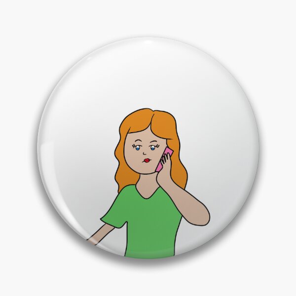 Item preview, Girl on Phone  designed and sold by angrystickergal.