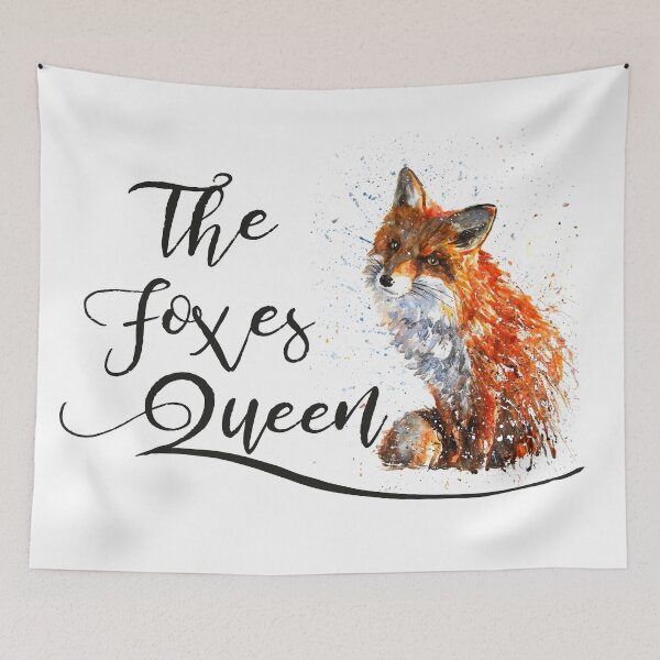 Item preview, The Foxes Queen, watercolor, animals, predators, painting, red, orange, princess, queen, forest designed and sold by Kostart.