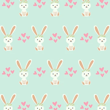 Artwork thumbnail, Cute Rabbit Pattern by 37jlee
