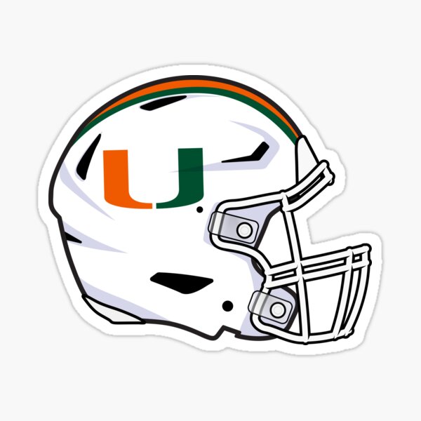 University of Miami Florida Football Helmet Sticker