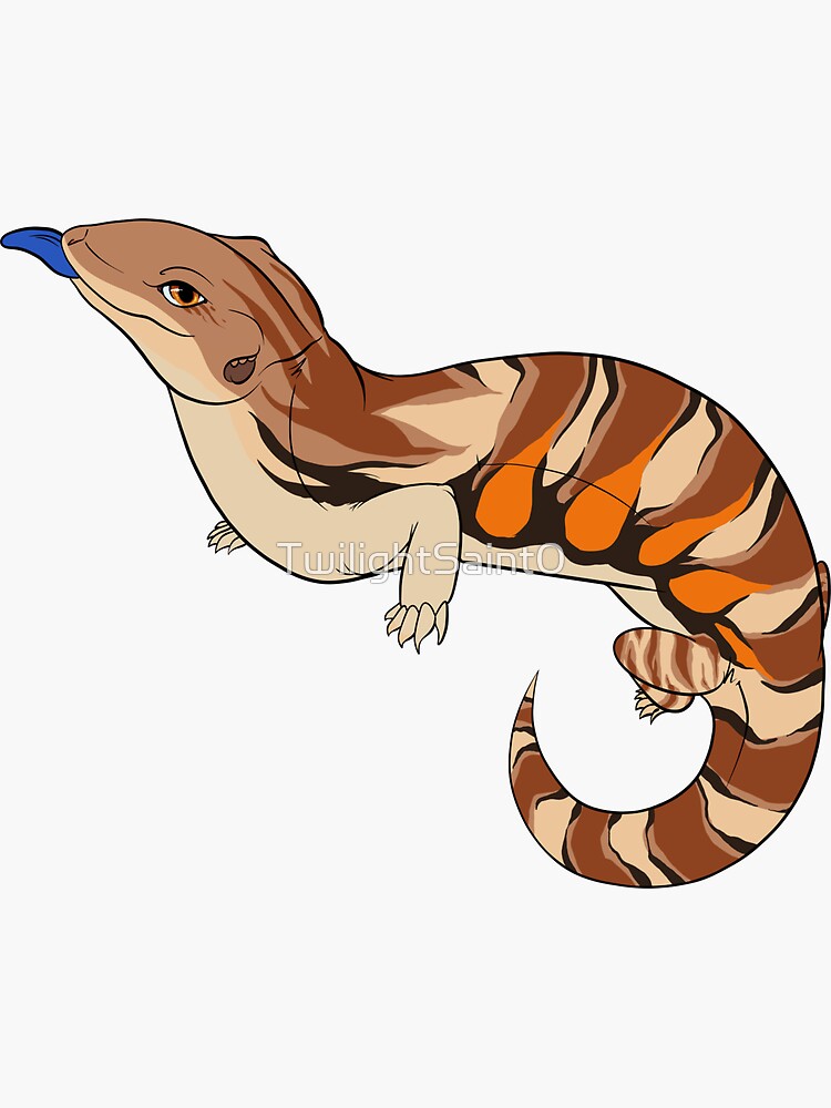 “Northern Blue Tongue Skink” Sticker for Sale by TwilightSaint0 | Redbubble