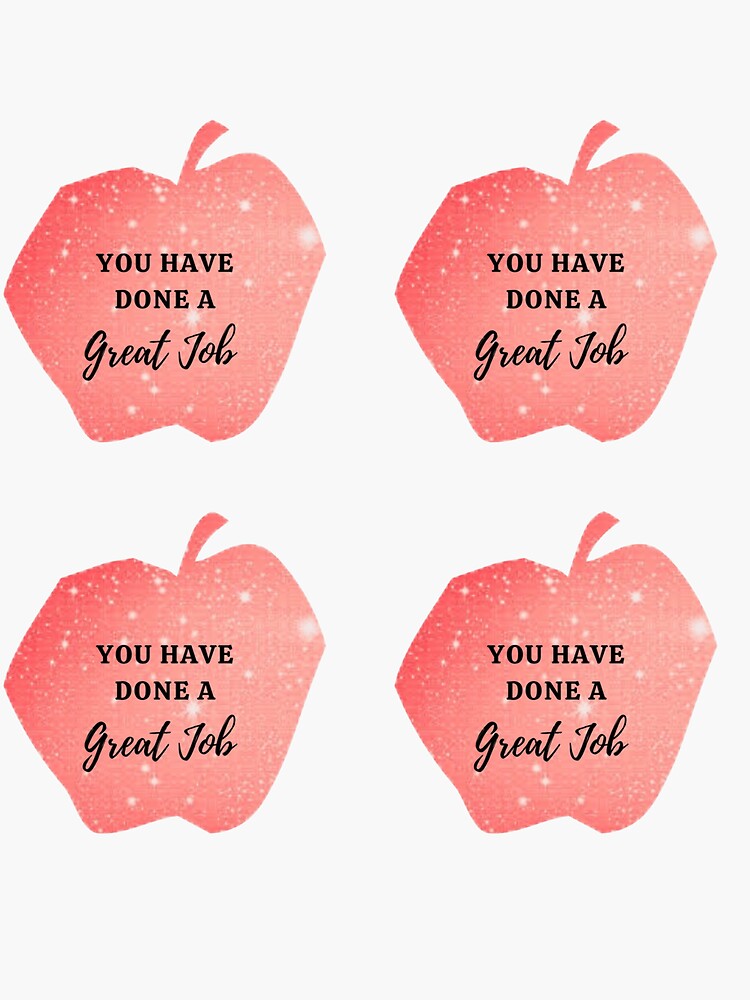 you-have-done-a-great-job-the-best-teacher-pink-apple-design-sticker