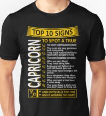 Top 10 Signs To Spot True Capricorn Zodiac Unisex T-Shirt