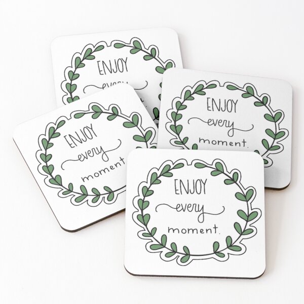 Item preview, 'Enjoy Every Moment' Wreath Sticker designed and sold by Taylor Wutrick.