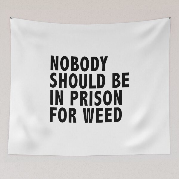 Item preview, Nobody Should Be In Prison For Weed designed and sold by ZimbomDesigner.