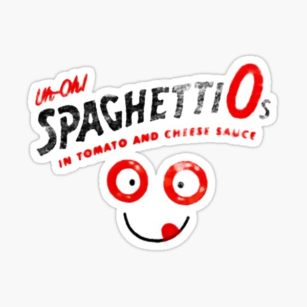 Uh Oh Spaghettios Sticker for Sale by meikreibich