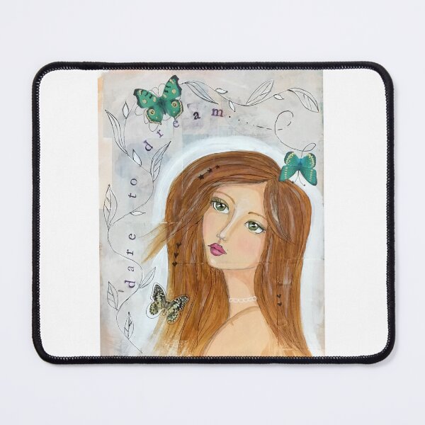 Item preview, Dare to dream lady portrait designed and sold by Undertheoaktree.