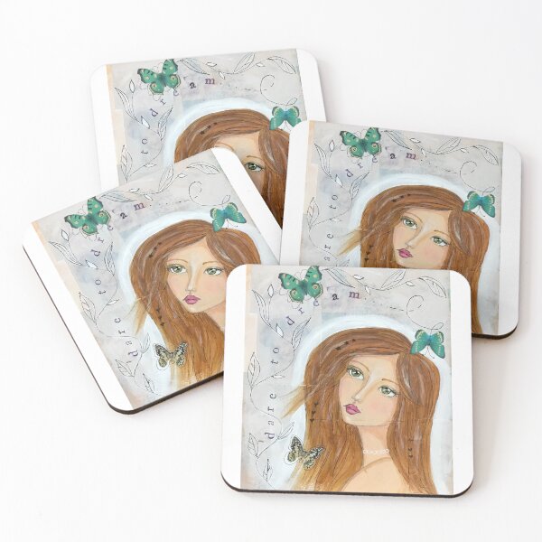 Item preview, Dare to dream lady portrait designed and sold by Undertheoaktree.