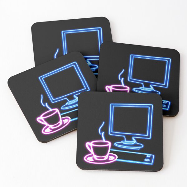 Item preview, Neon Dream Computers and Coffee designed and sold by Nicheek.