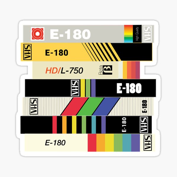"VHS blank tapes" Sticker for Sale by MarcBaum Redbubble